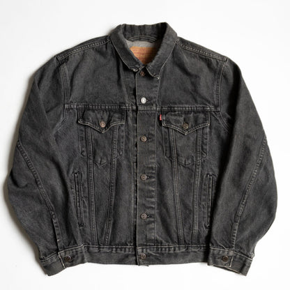 LEVI'S 80s 75506 Pre-Dyed Black Denim Jacket Size S