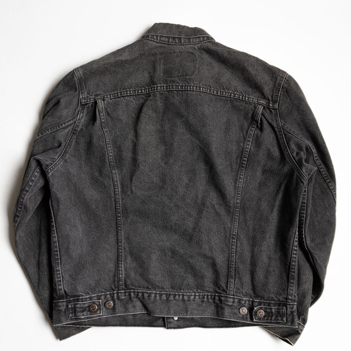 LEVI'S 80s 75506 Pre-Dyed Black Denim Jacket Size S
