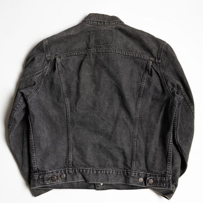 LEVI'S 80s 75506 Pre-Dyed Black Denim Jacket Size S