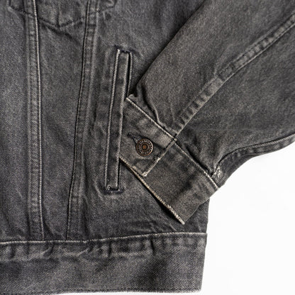 LEVI'S 80s 75506 Pre-Dyed Black Denim Jacket Size S