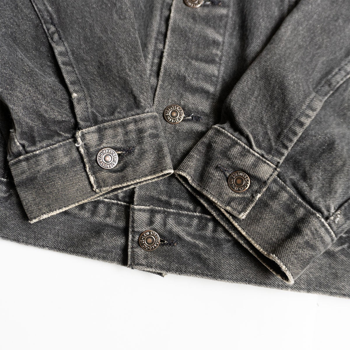LEVI'S 80s 75506 Pre-Dyed Black Denim Jacket Size S
