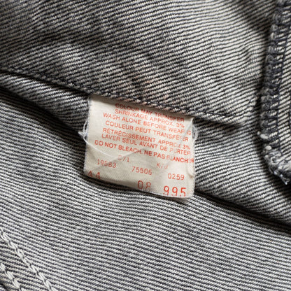 LEVI'S 80s 75506 Pre-Dyed Black Denim Jacket Size S