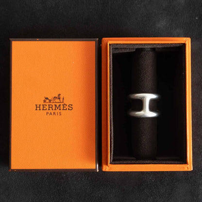 HERMES Osmoz GM Ring Silver 925 Size ONE SIZE