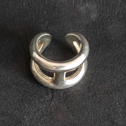 HERMES Osmoz GM Ring Silver 925 Size ONE SIZE