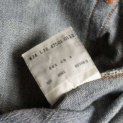 LEVI'S 47501 501XX Big E Valencia Jeans Size 34×36