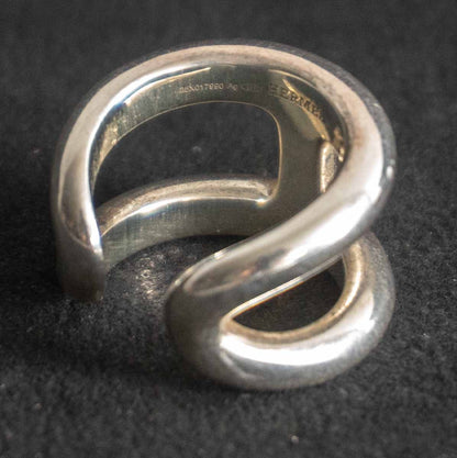 HERMES Osmoz GM Ring Silver 925 Size ONE SIZE