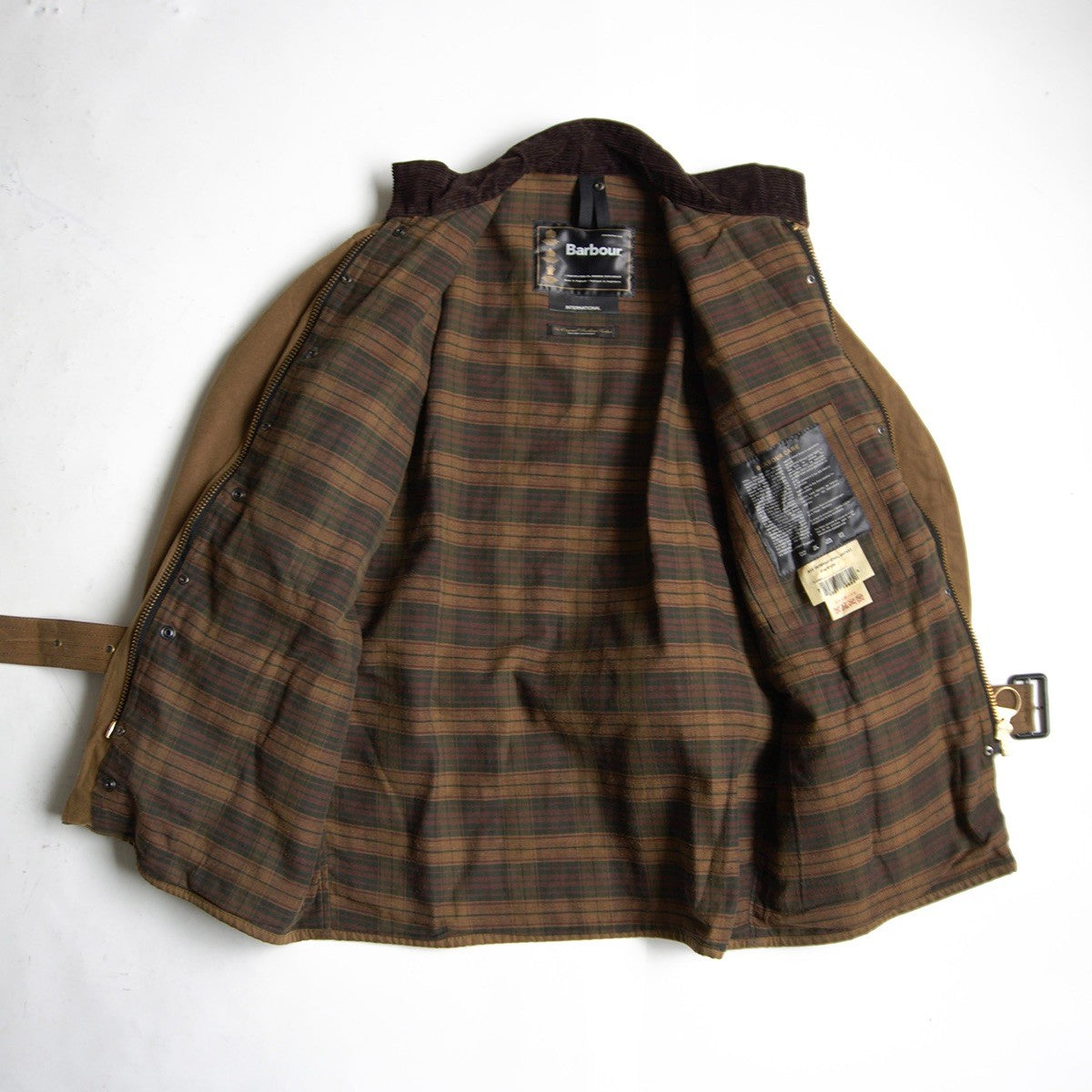 BARBOUR International Waxed Motorcycle Jacket Size 38