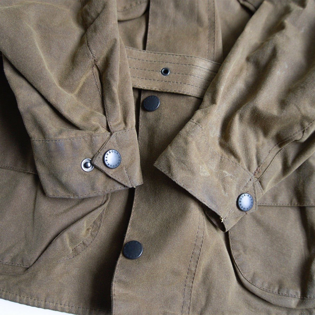 BARBOUR International Waxed Motorcycle Jacket Size 38