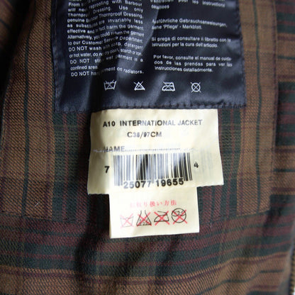 BARBOUR International Waxed Motorcycle Jacket Size 38