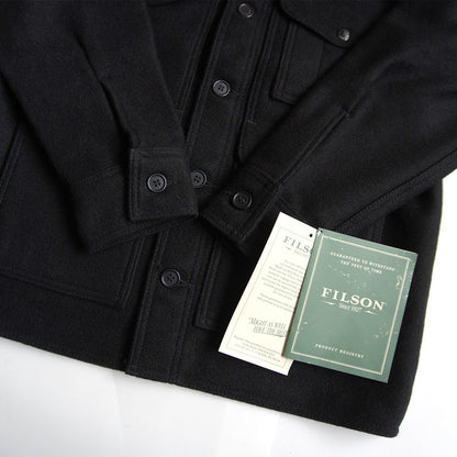 FILSON Mackinaw Cruiser Wool Jacket Black Size 36