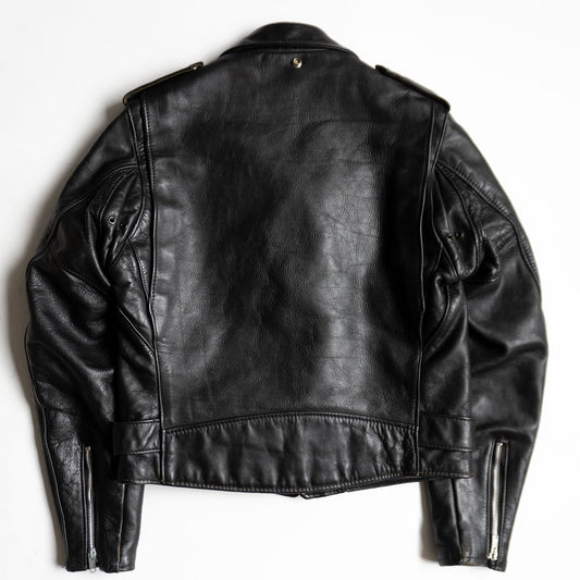 SCHOTT 618 Double Riders Leather Jacket Black Made Size 38