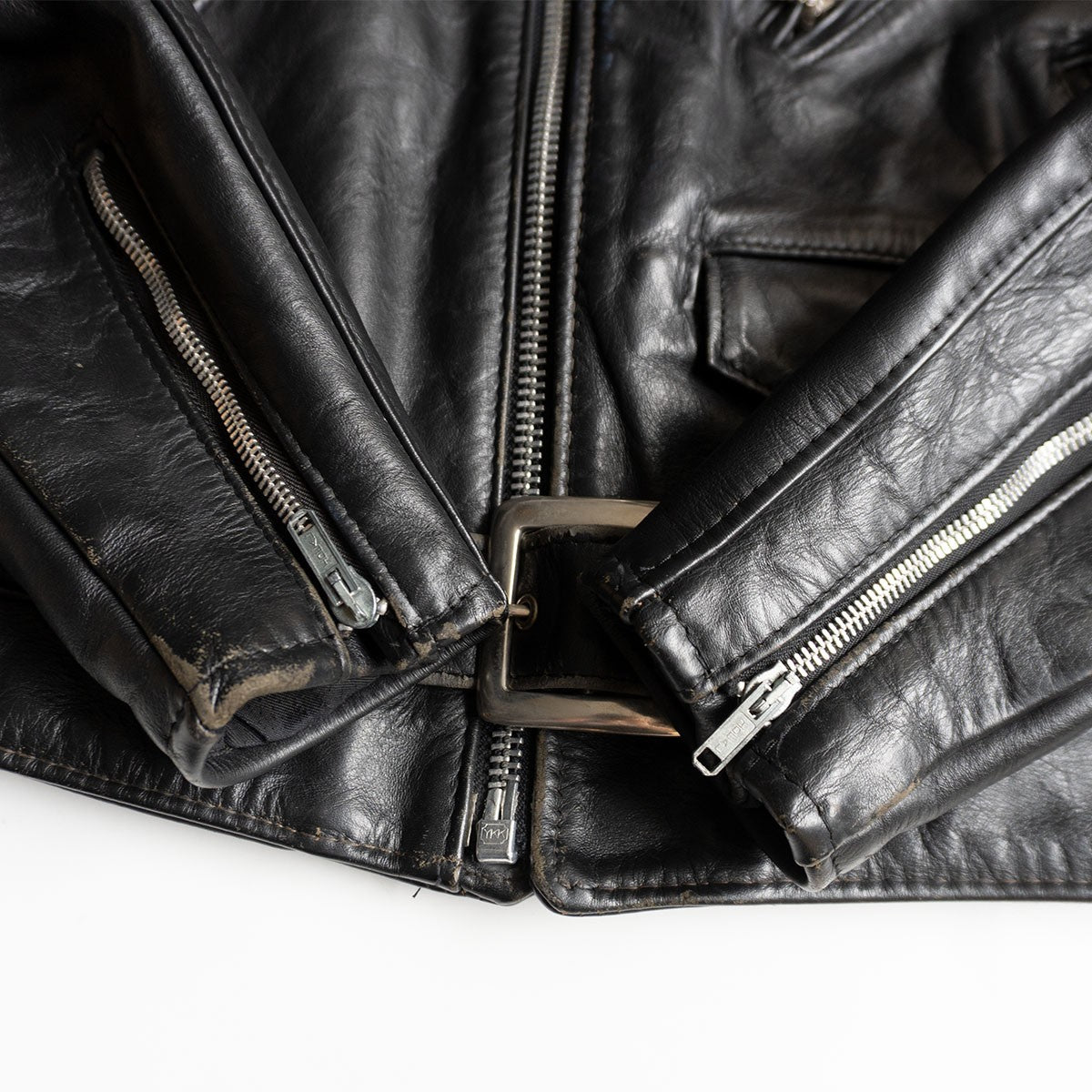 SCHOTT 618 Double Riders Leather Jacket Black Made Size 38