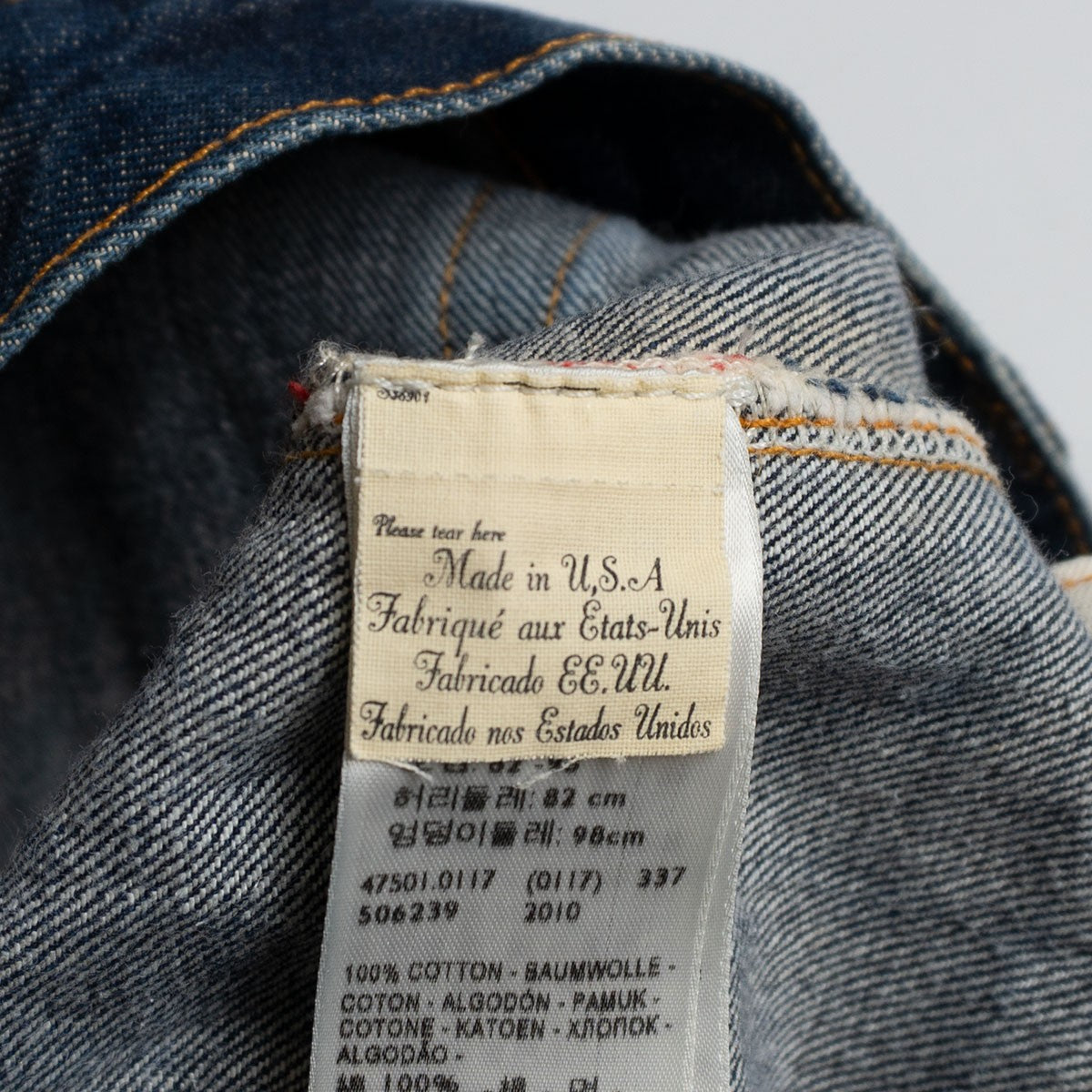 LEVI'S VINTAGE CLOTHING 47501 501XX USA Jeans Size 32×34