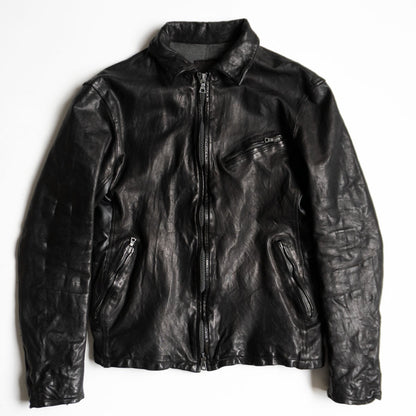ISAMU KATAYAMA BACKLASH Single Rider Leather Jacket Size L