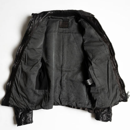 ISAMU KATAYAMA BACKLASH Single Rider Leather Jacket Size L