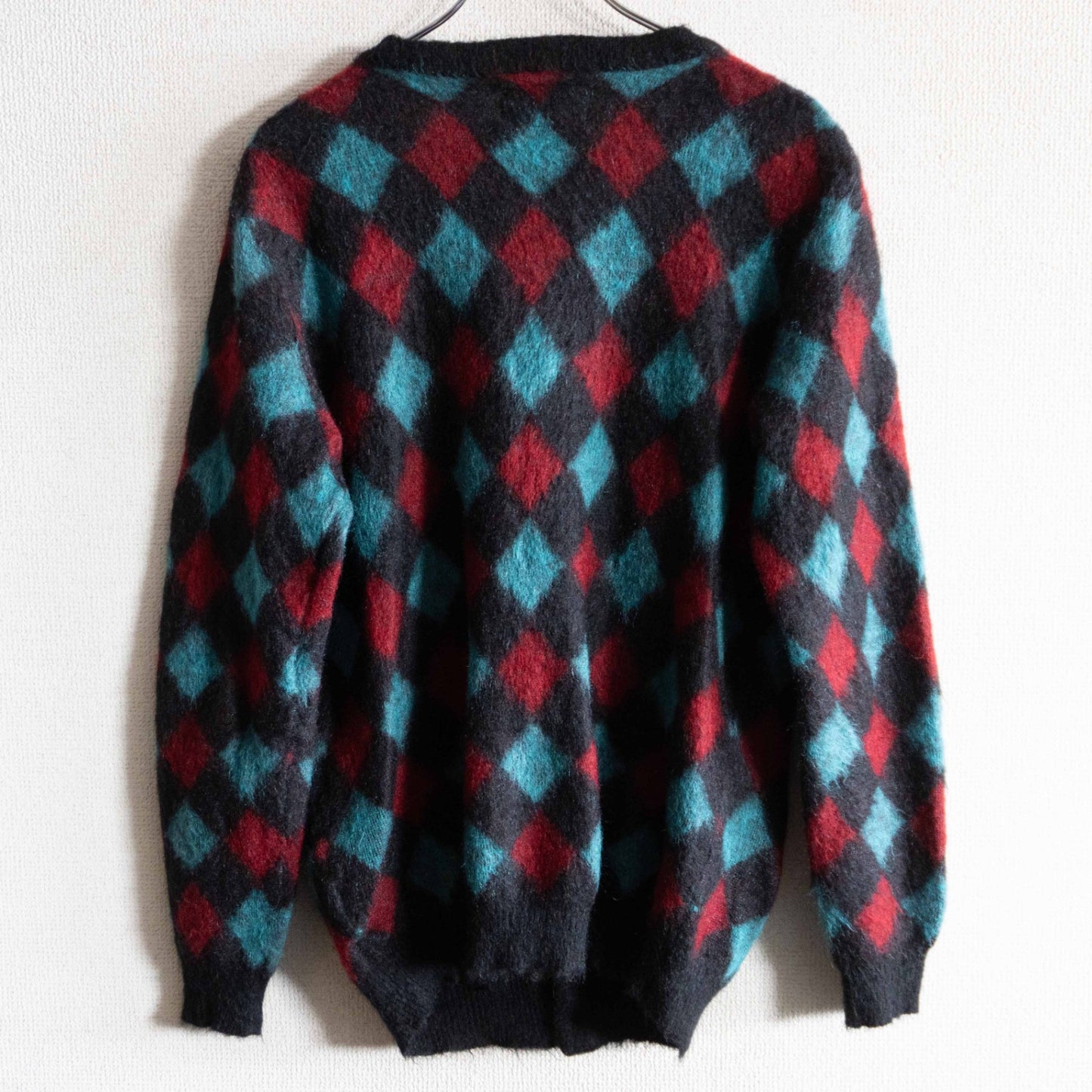 WACKO MARIA Argyle Mohair Cardigan Size L