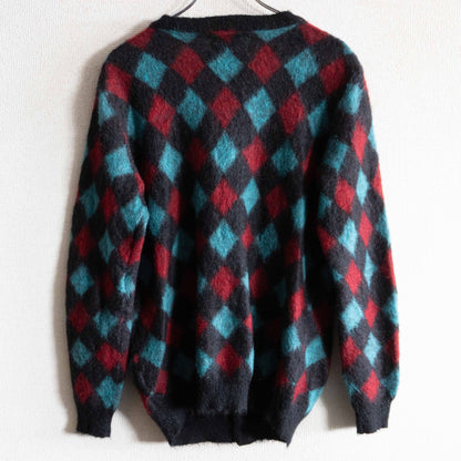 WACKO MARIA Argyle Mohair Cardigan Size L