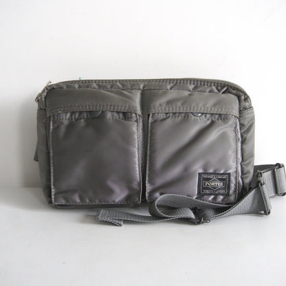PORTER TANKER Nylon Waist Bag Silver Grey Size ONE SIZE