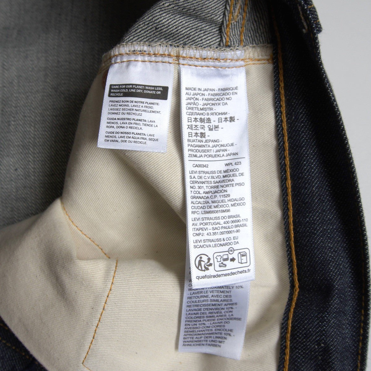 LEVI'S VINTAGE CLOTHING 47501 501XX Big E Denim Size 40×34