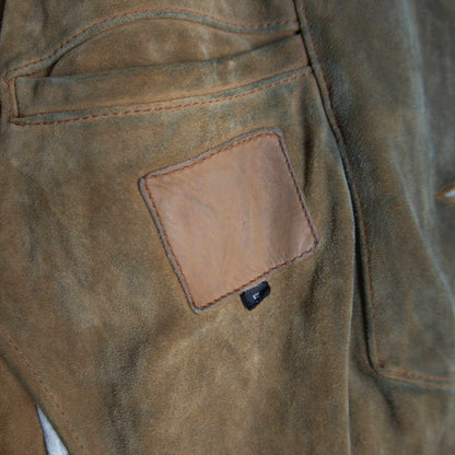 ISAMU KATAYAMA BACKLASH Stand Collar Leather Jacket Size XXL