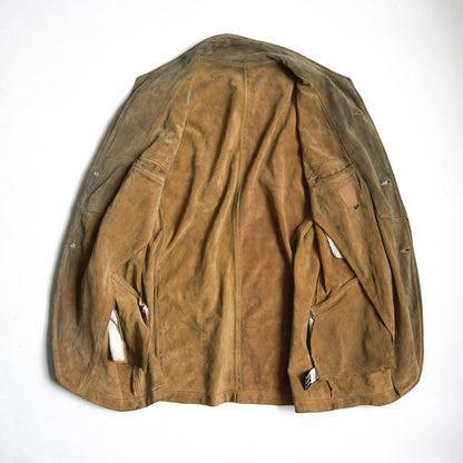 ISAMU KATAYAMA BACKLASH Stand Collar Leather Jacket Size XXL