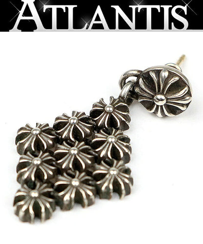 CHROME HEARTS CH Plus Chain Mail Drop Silver Earring