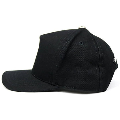 CHROME HEARTS Vertical Logo Silver Baseball Cap Black