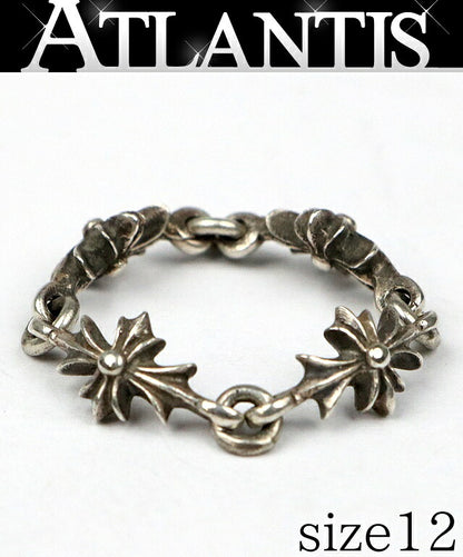 CHROME HEARTS Tiny ECH Plus Ring Silver SV925 Size JP 12