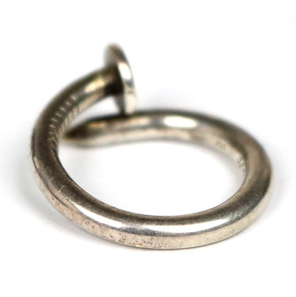 CHROME HEARTS CH Plus Flat Nail .925 Silver Ring Size JP 17