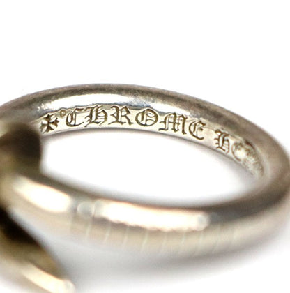 CHROME HEARTS CH Plus Flat Nail .925 Silver Ring Size JP 17