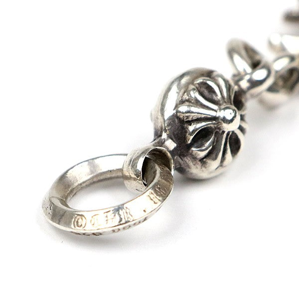 CHROME HEARTS 1 Ball Tiny CH Cross 1 Diamond Pendant Silver