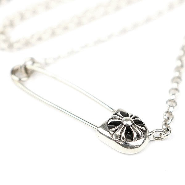 CHROME HEARTS Safety Pin Roll Chain Necklace SV925 Silver