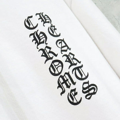 CHROME HEARTS Old English Pullover Hoodie White Size M