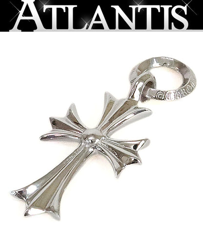 CHROME HEARTS Tiny CH Cross Pendant 18K White Gold