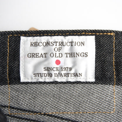 STUDIO D'ARTISAN D1826B 13oz Black Relaxed Tapered Size 34