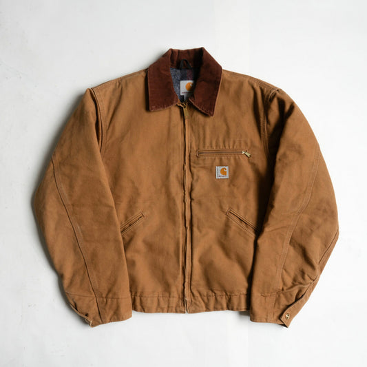 Carhartt J001BRN Brown Duck Canvas Detroit Jacket Size M