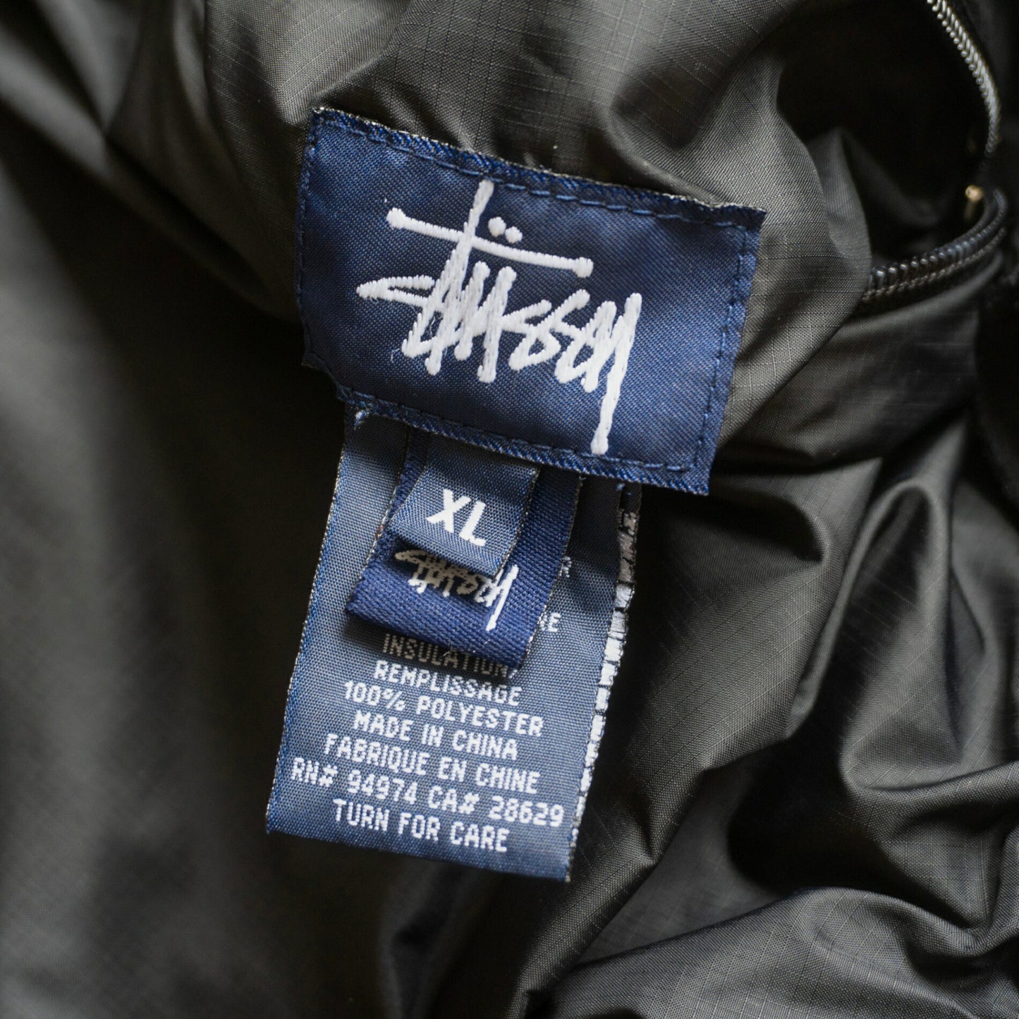 OLD STUSSY 00s Reversible Full Zip Nylon Vest Size XL