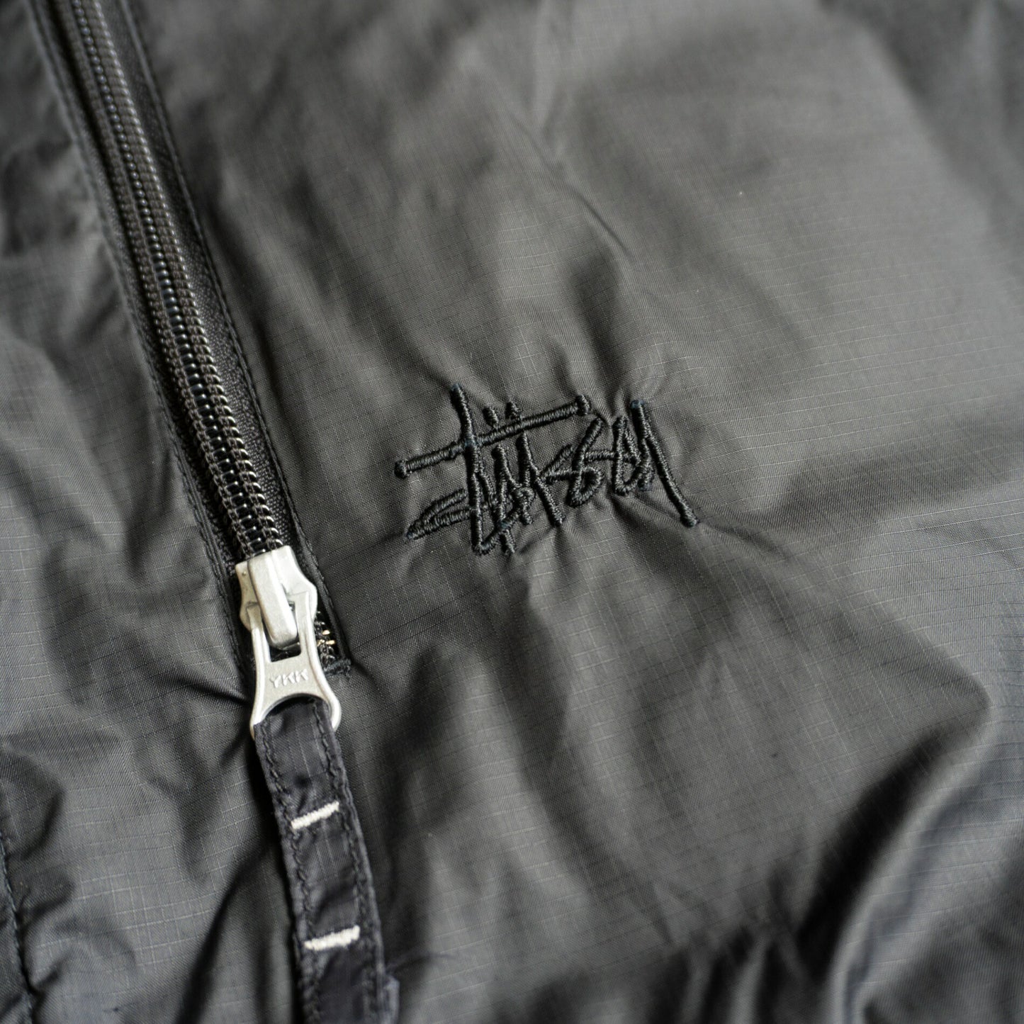 OLD STUSSY 00s Reversible Full Zip Nylon Vest Size XL