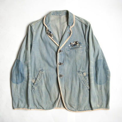 KAPITAL Repair Processed Distressed Denim Jacket Size M