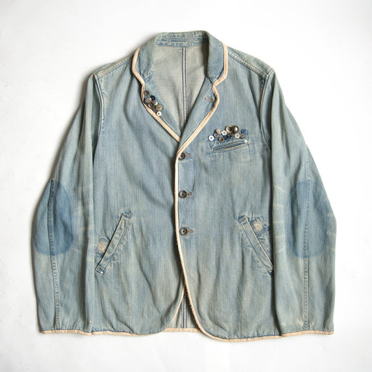 KAPITAL Repair Processed Distressed Denim Jacket Size M