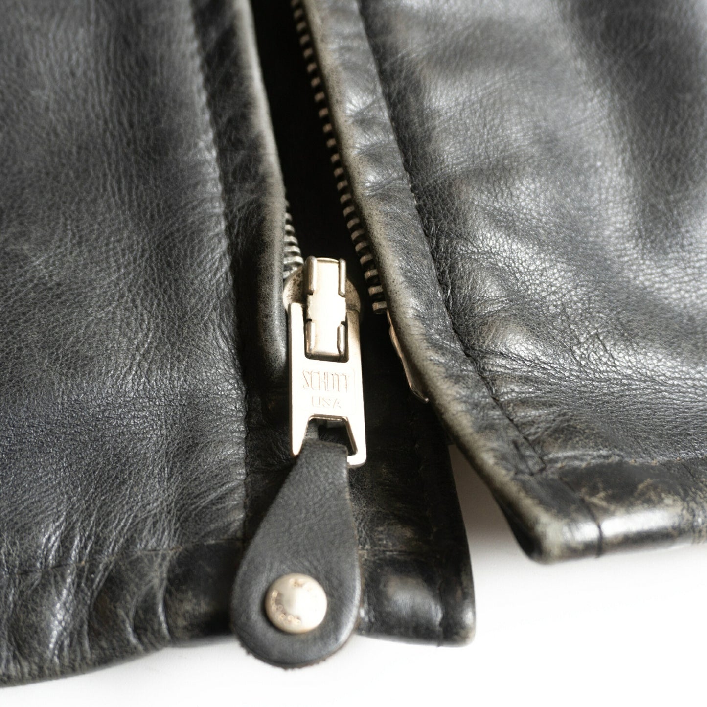 SCHOTT 641 USA Made Single Rider Leather Jacket Size S