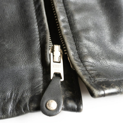 SCHOTT 641 USA Made Single Rider Leather Jacket Size S