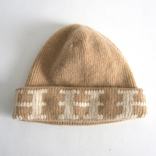 HERMES Luxury 100% Cashmere Knit Cap