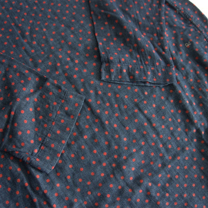 45R Indigo Double Weave Polka Dot Umahiko Dress Size 0