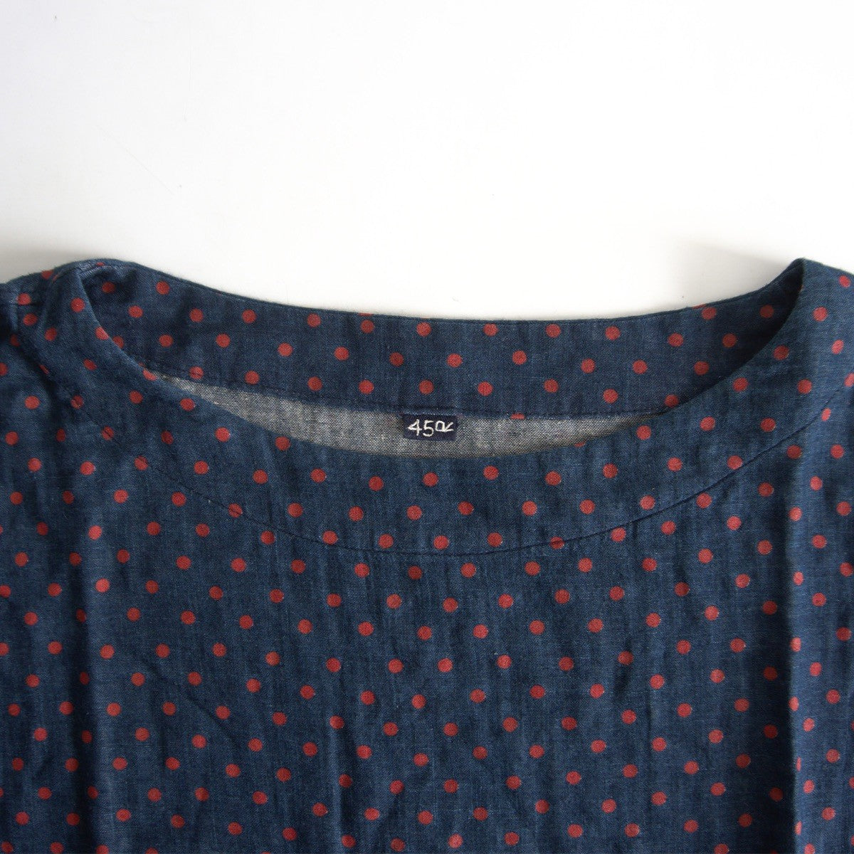 45R Indigo Double Weave Polka Dot Umahiko Dress Size 0