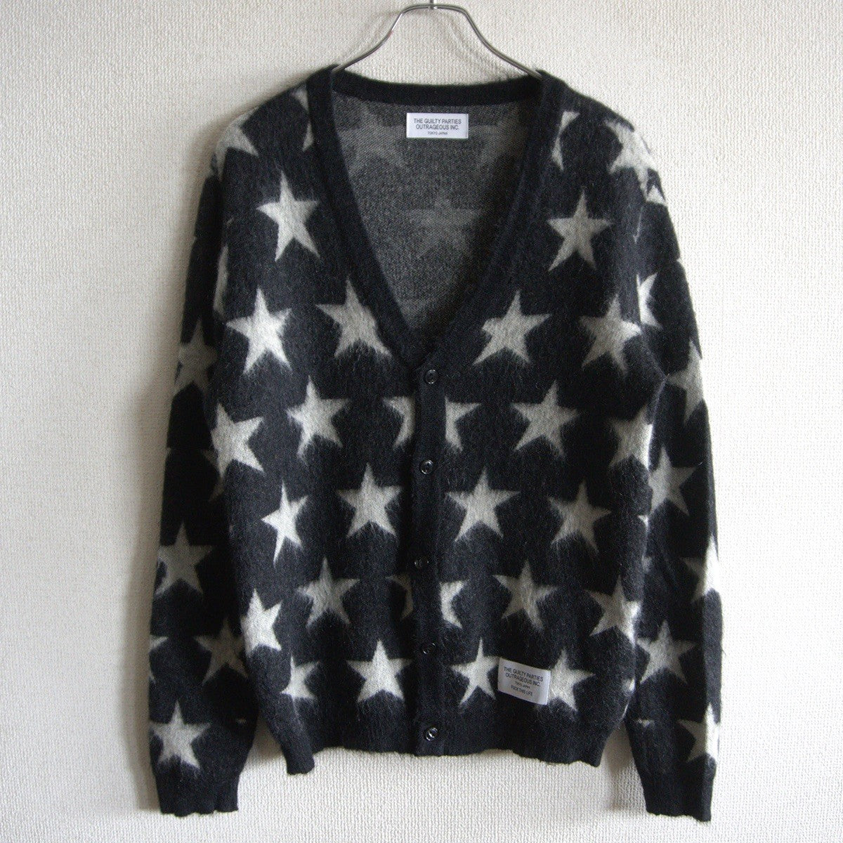 WACKO MARIA Star Pattern Mohair Cardigan Size M