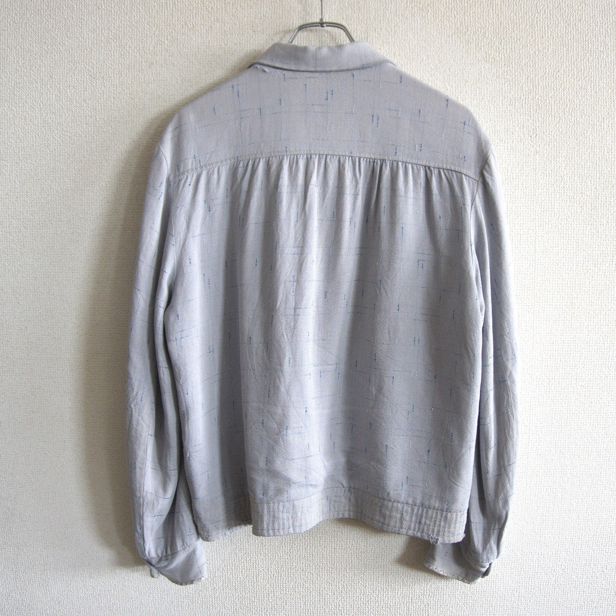SERVAL 50s Vintage Kasuri Rayon Gabardine Reversible Size M