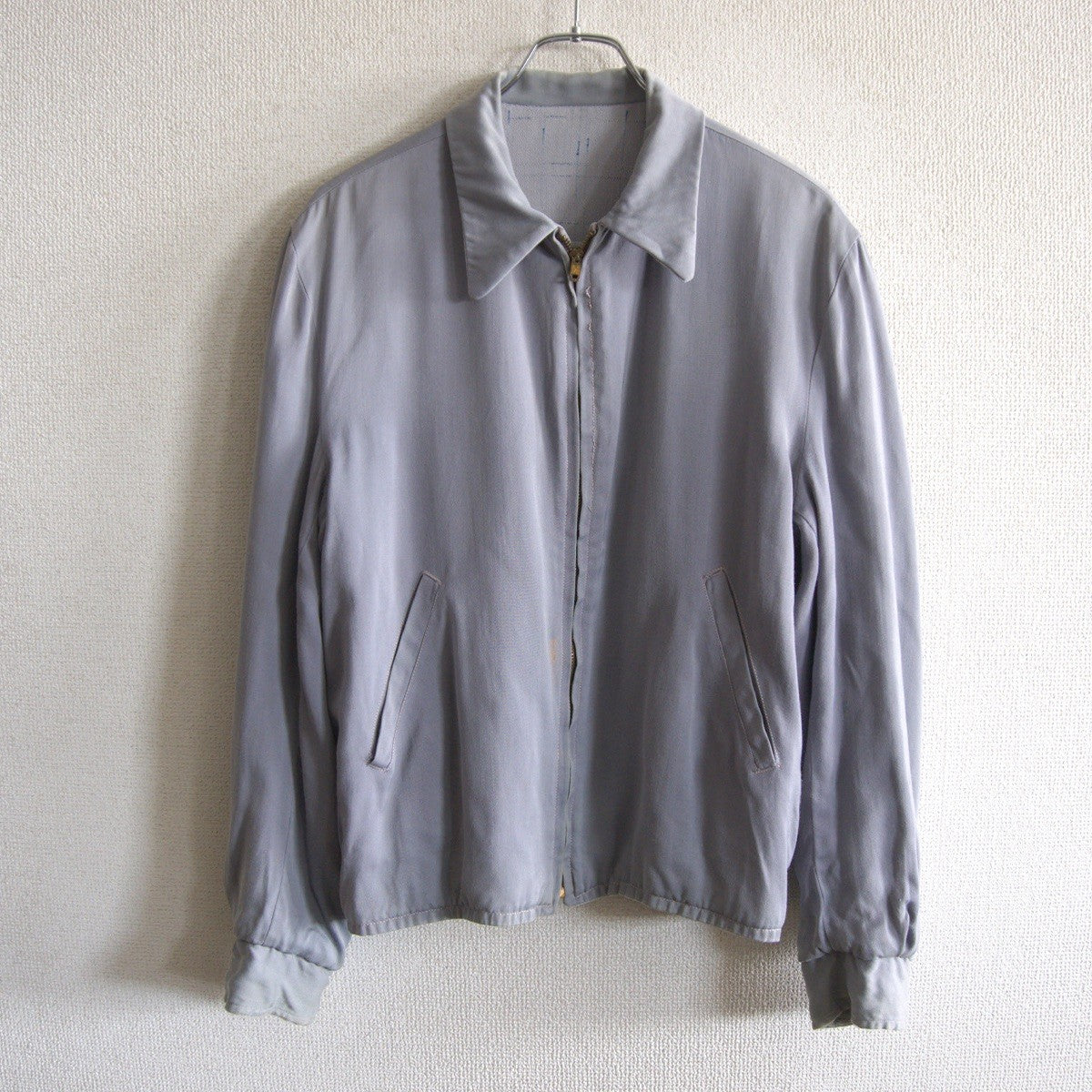 SERVAL 50s Vintage Kasuri Rayon Gabardine Reversible Size M