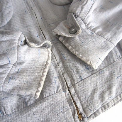 SERVAL 50s Vintage Kasuri Rayon Gabardine Reversible Size M