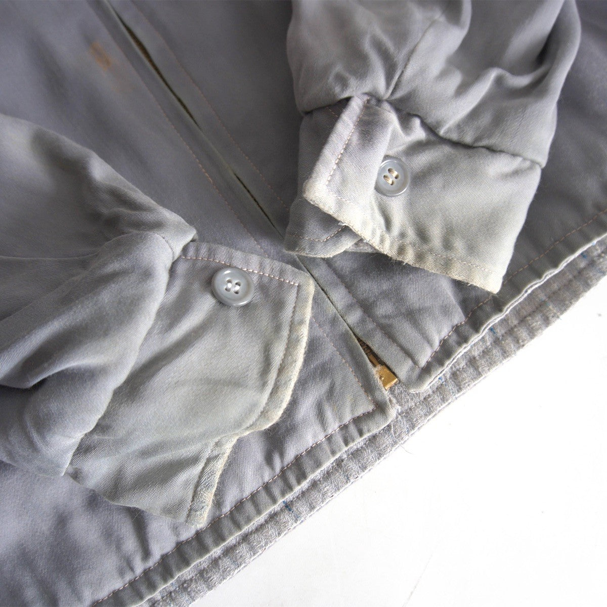 SERVAL 50s Vintage Kasuri Rayon Gabardine Reversible Size M